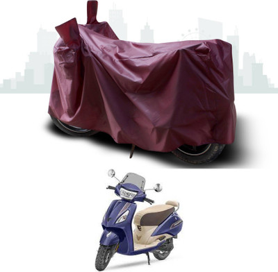 KEDIT Two Wheeler Cover for TVS(Jupiter classic, Maroon)