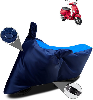 DeepShakshi AUTOMOTIVE Waterproof Two Wheeler Cover for Vespa(Vespa SXL, Blue)