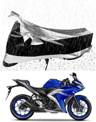 Ascension Two Wheeler Cover for Yamaha(YZF R3, Silver, Black)