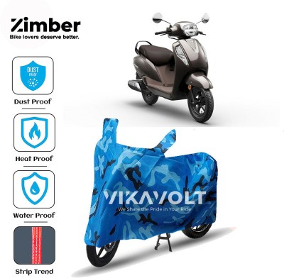 ZIMBER Waterproof Two Wheeler Cover for Suzuki(New Access 125, Blue)