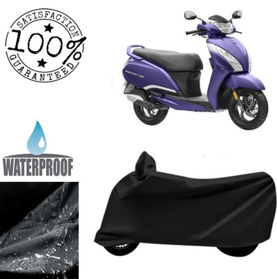 Autoinnovation Waterproof Two Wheeler Cover for TVS(Jupiter 125, Black)