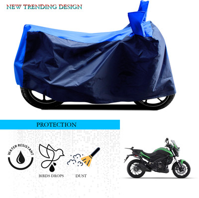 ANTHUB Waterproof Two Wheeler Cover for Bajaj(Dominar, Black, Blue)