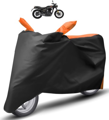 Caronix Two Wheeler Cover for Royal Enfield(Hunter 350, Orange, Black)