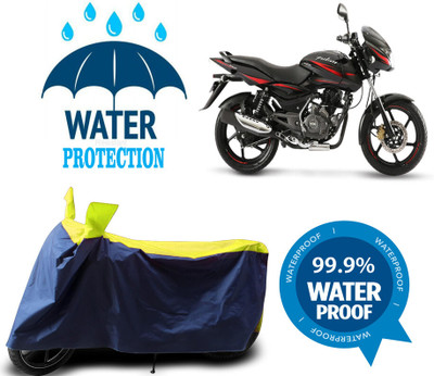 RTS COLLECTIONS Waterproof Two Wheeler Cover for Bajaj(Pulsar 150 DTS-i, Multicolor)