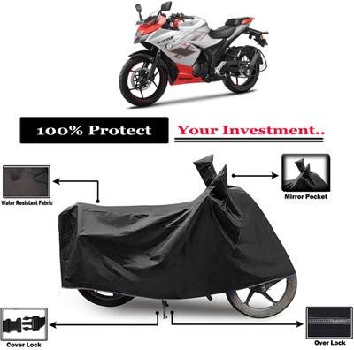 Amexride Two Wheeler Cover for Suzuki(Gixxer Special Edition BS6, Black)