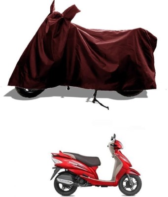 KEDIT Two Wheeler Cover for TVS(Wego, Maroon)