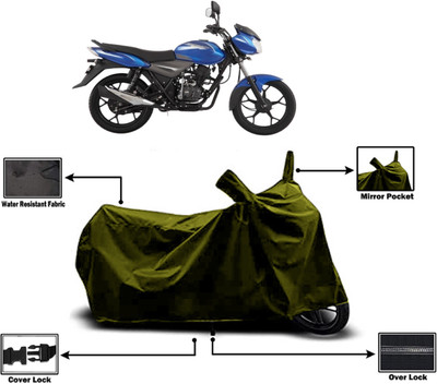 Amexride Two Wheeler Cover for Bajaj(Discover 110, Green)