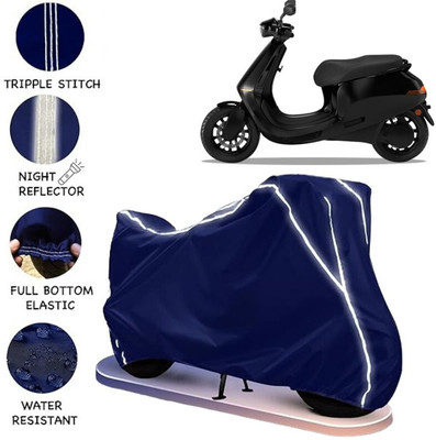 BOTAUTO Two Wheeler Cover for Ola(Electric, Blue, White)