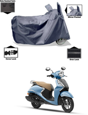 CODOKI Waterproof Two Wheeler Cover for Yamaha(Fascino 125 BS6, Grey)