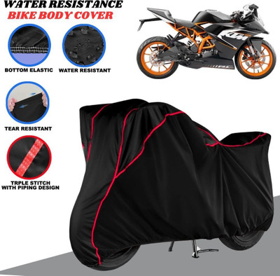 SRP PRODUCT Waterproof Two Wheeler Cover for KTM(RC 125, Black, Red)