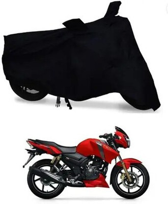 Tritika Waterproof Two Wheeler Cover for TVS(Apache RTR 160, Black)