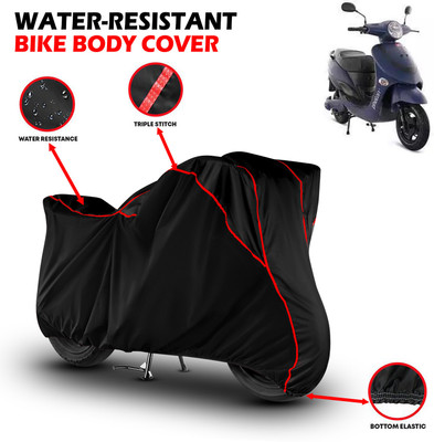 GKG Waterproof Two Wheeler Cover for Hero(Electric Photon, Black, Red)