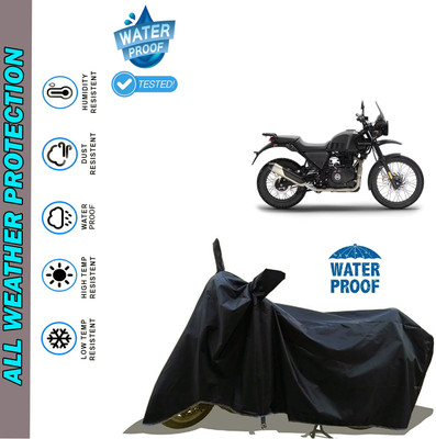 AutoGalaxy Waterproof Two Wheeler Cover for Royal Enfield(Himalayan, Black)