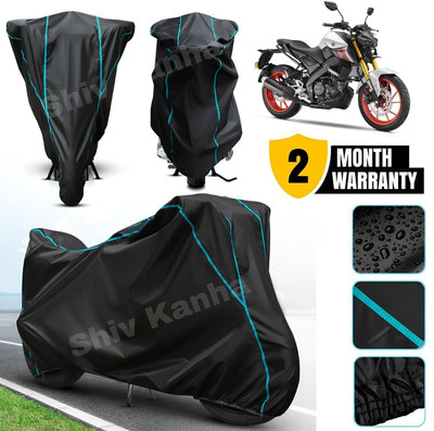Shiv Kanha Waterproof Two Wheeler Cover for Yamaha(MT 15 New BS6, Black, Blue)