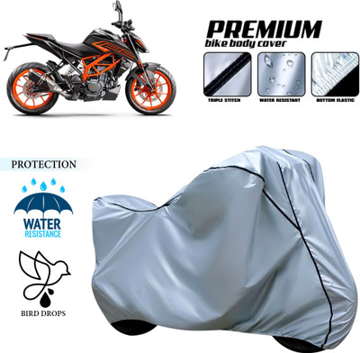 CODOKI Waterproof Two Wheeler Cover for KTM(125 Duke, Silver)