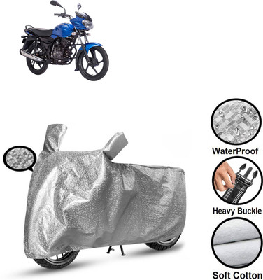 CODOKI Waterproof Two Wheeler Cover for Bajaj(Discover 100 DTS-i, Silver)