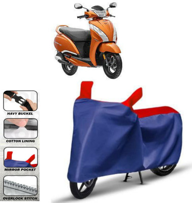 MMSSTAR Waterproof Two Wheeler Cover for Universal For Bike(Jupiter 125, Red)