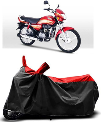 KEDIT Two Wheeler Cover for Hero(CD deluxe, Red, Black)