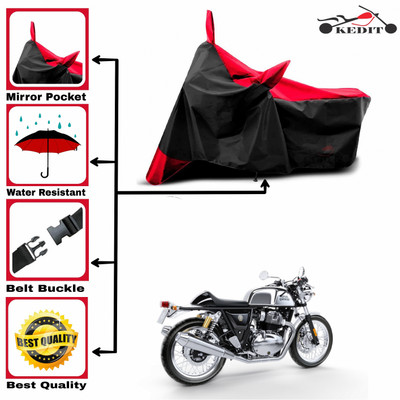KEDIT Two Wheeler Cover for Royal Enfield(Continental GT 650, Red, Black)