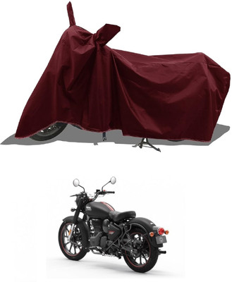 DeepShakshi AUTOMOTIVE Waterproof Two Wheeler Cover for Royal Enfield(Classic Stealth Black, Maroon)
