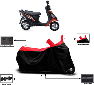 KEDIT Two Wheeler Cover for TVS(Scooty Streak, Red)