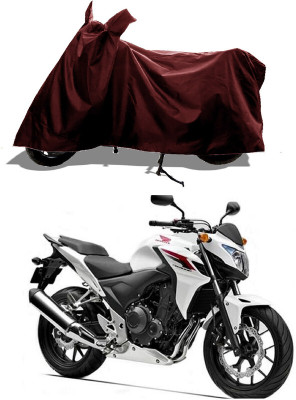 GROFATIK Two Wheeler Cover for Honda(CB 400, Maroon)