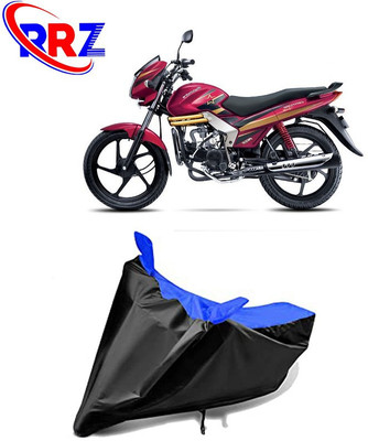 RRZ Waterproof Two Wheeler Cover for Mahindra(Centuro Rockstar, Black, Blue)