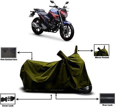 Amexride Two Wheeler Cover for Yamaha(Fazer-250 BS6, Green)