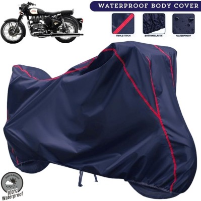 MADAFIYA Two Wheeler Cover for Royal Enfield(Classic 350, Blue, Red)