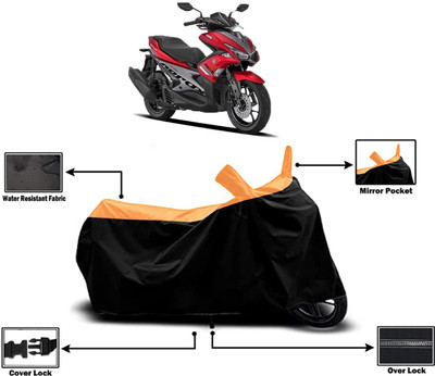 Amexride Two Wheeler Cover for Yamaha(Aerox 155 Maxi BS6, Orange)