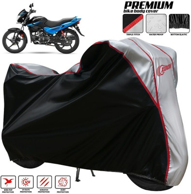 xodi Waterproof Two Wheeler Cover for Hero(Glamour Programmed FI BS6, Silver, Black)