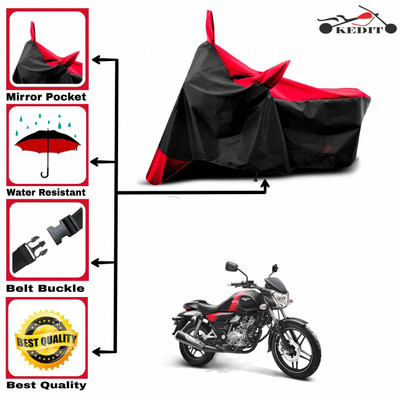 AASHTIK MART Two Wheeler Cover for Bajaj(v15, Red, Black)