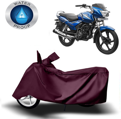 ROYAL AUTO MART Two Wheeler Cover for TVS(Star City Plus, Maroon)