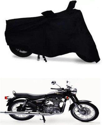 THE REAL ARV Waterproof Two Wheeler Cover for Royal Enfield(Electra Delux, Black)