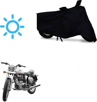 MMSSTAR Waterproof Two Wheeler Cover for Royal Enfield(Bullet 350, Black)
