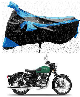 Mdstar Waterproof Two Wheeler Cover for Royal Enfield(Meteor, Blue, Black)