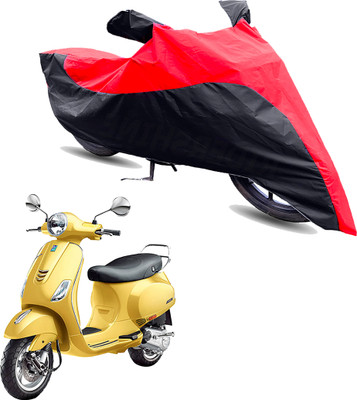 Motodreka Two Wheeler Cover for Piaggio(Vespa VXL 150, Red, Black)