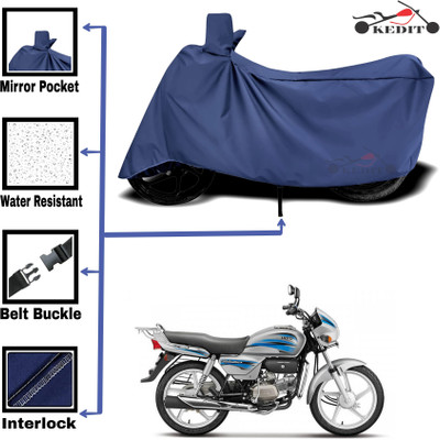 KEDIT Two Wheeler Cover for Hero(Blue)