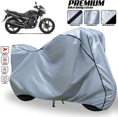 OliverX Waterproof Two Wheeler Cover for Honda(Unicorn Dazzler, Silver, Black)