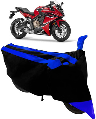 MWBB Waterproof Two Wheeler Cover for Honda(CBR 650F, Black, Blue)