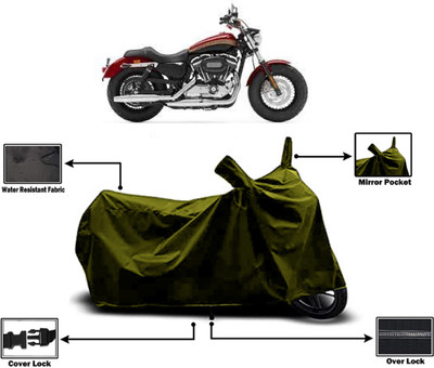 Amexride Two Wheeler Cover for Harley Davidson(1200 Custom, Green)
