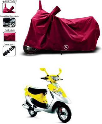DeepShakshi AUTOMOTIVE Waterproof Two Wheeler Cover for TVS(Scooty Pep Plus BS6, Maroon)