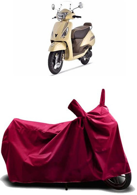 AASHTIK AMRT Two Wheeler Cover for TVS(Jupiter classic, Maroon)
