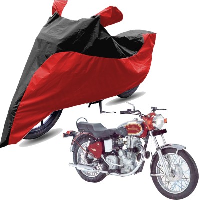 RiderShine Two Wheeler Cover for Royal Enfield(Machismo 350, Red, Black)