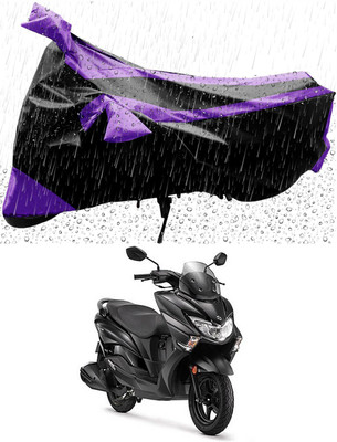 Mdstar Waterproof Two Wheeler Cover for Suzuki(Burgman Street, Purple, Black)