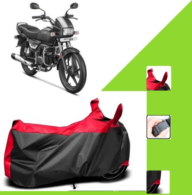 WMIZEXA Two Wheeler Cover for Hero(Splendor Plus, Black, Red)