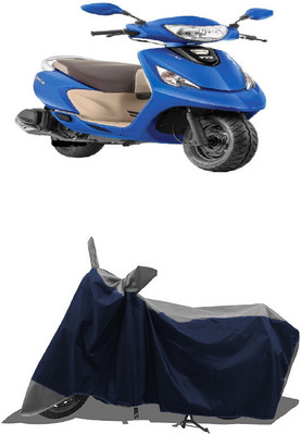 SUGASHRI Waterproof Two Wheeler Cover for TVS(Scooty Zest 110 BS6, Grey, Blue)