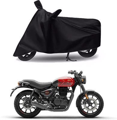 KEDIT Two Wheeler Cover for Royal Enfield(Meteor 350, Black)
