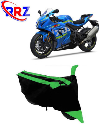 RRZ Waterproof Two Wheeler Cover for Suzuki(GSX R1000, Black, Green)