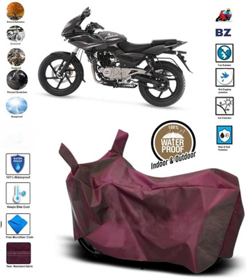 AutoGalaxy Waterproof Two Wheeler Cover for Bajaj(Pulsar 125, Maroon)